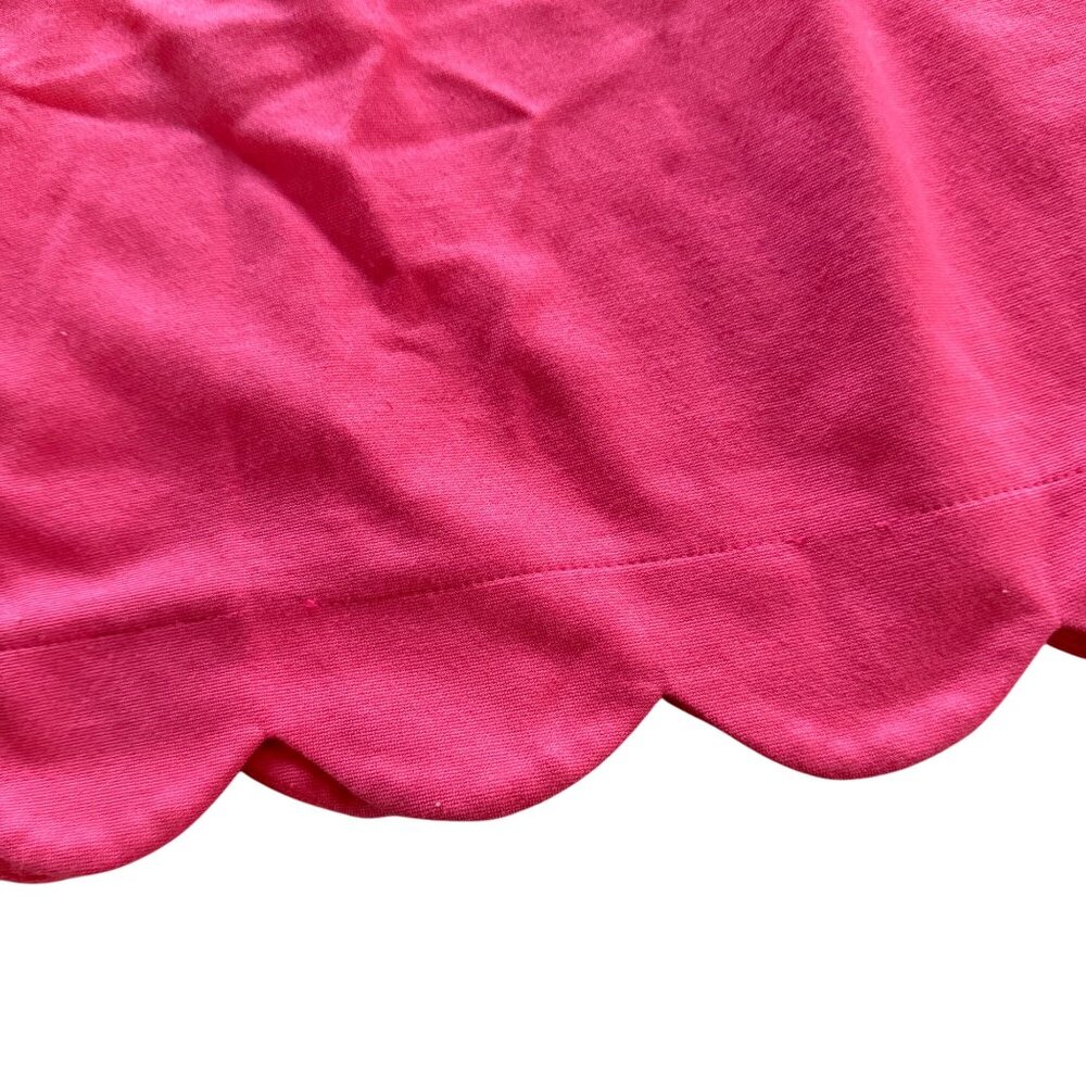 Pink Sleeveless Scalloped Hem Dress By Sara Campbell XS Made In USA - Picture 6 of 6